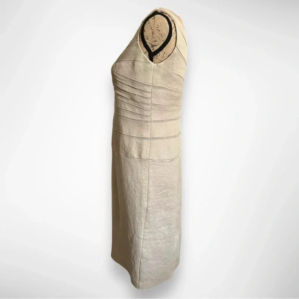 IGNITE EVENINGS BY CAROL LIN Champagne Sleevless Body Con Dress Size 8 | EUC - Picture 4 of 7